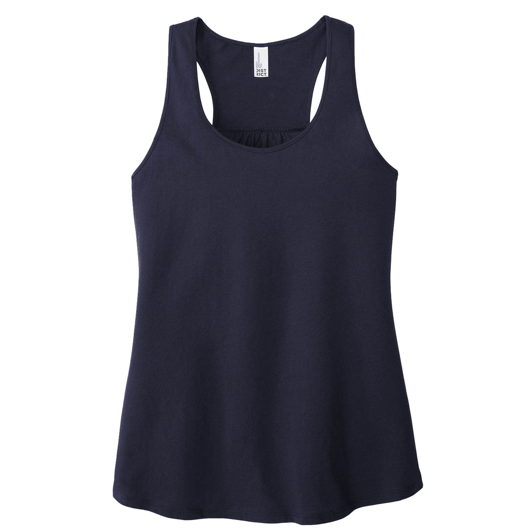 Ladies Fit Flowy Racerback Tank Top - District Brand Tank - Nevada Lightning Main Logo