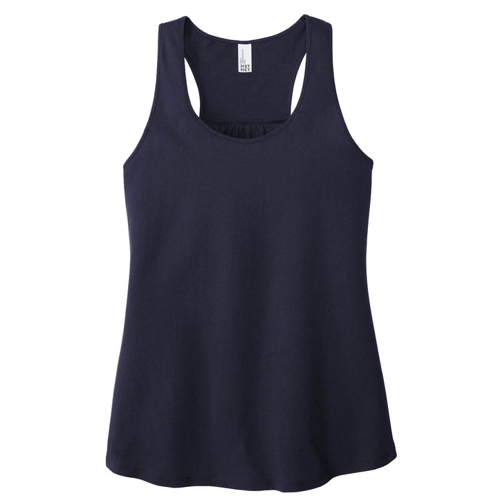Ladies Fit Flowy Racerback Tank Top - District Brand Tank - Nevada Lightning Main Logo