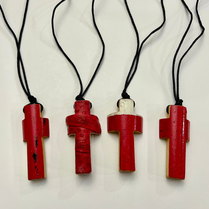 Baseball Bat Handle Cross Necklaces