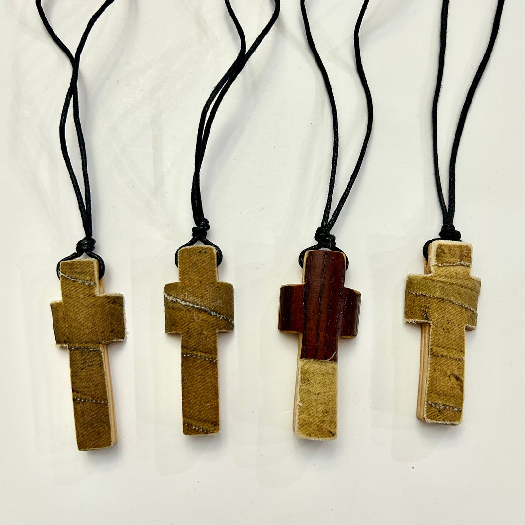 Baseball Bat Handle Cross Necklaces