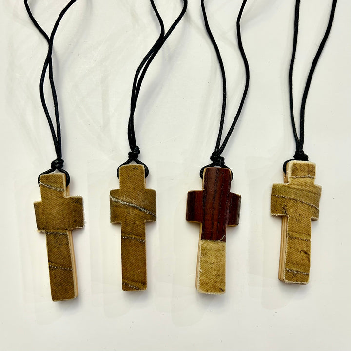 Baseball Bat Handle Cross Necklaces