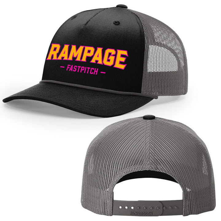 Rampage - DTF Hat - 5 Panel Trucker with Rope