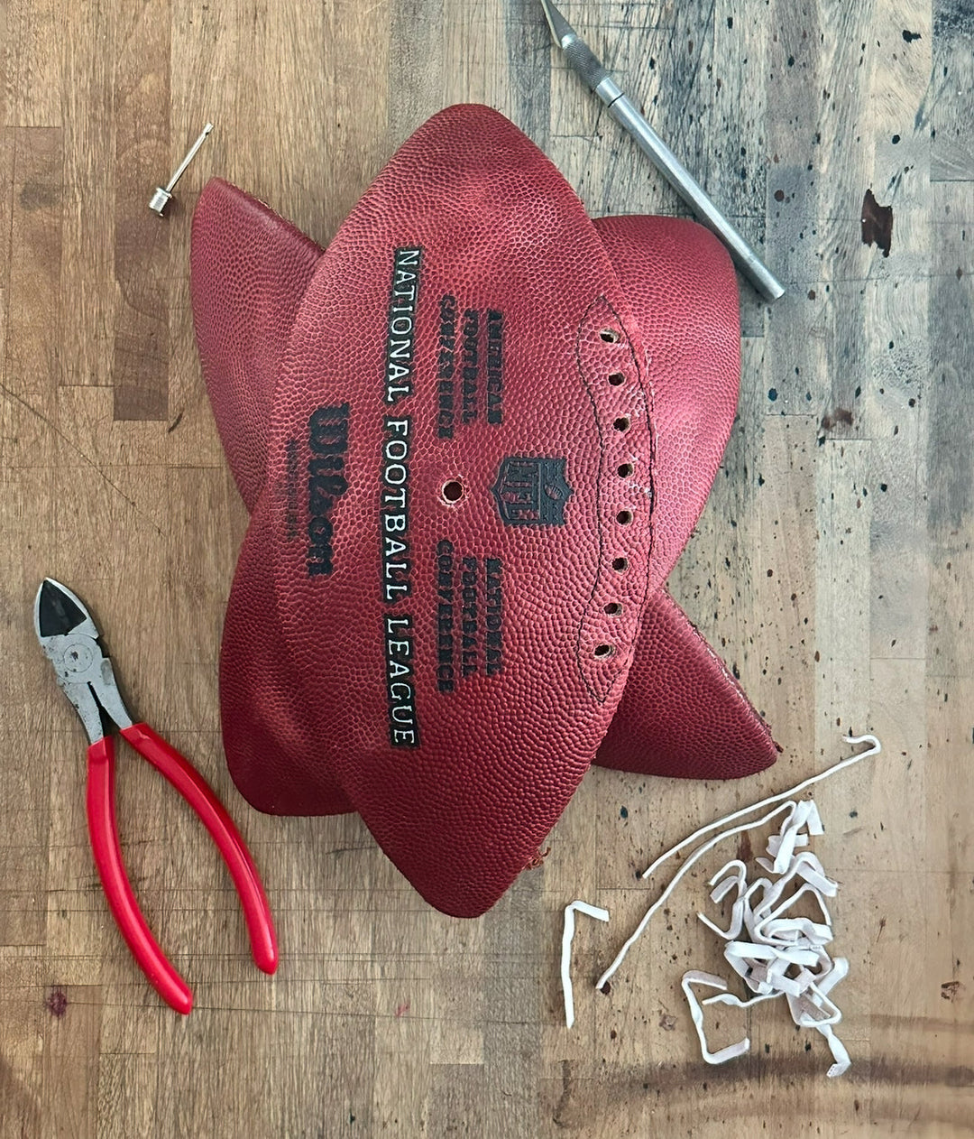 Football Leather Cufflinks