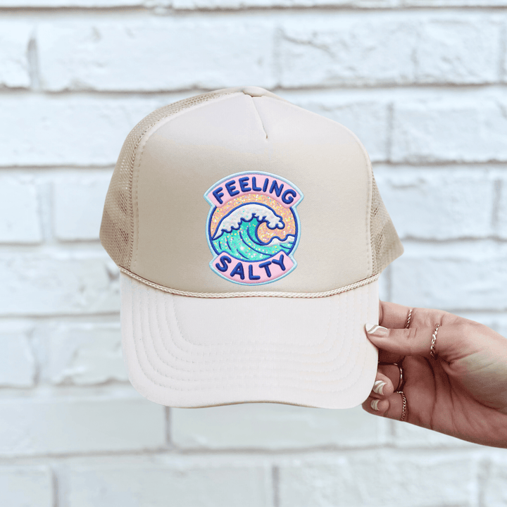 Feeling Salty Trucker Hat | Funny Summer Hat | Beach Hat | Coastal Style Cap | Vacation Trucker Hat | Salty Hat for Her