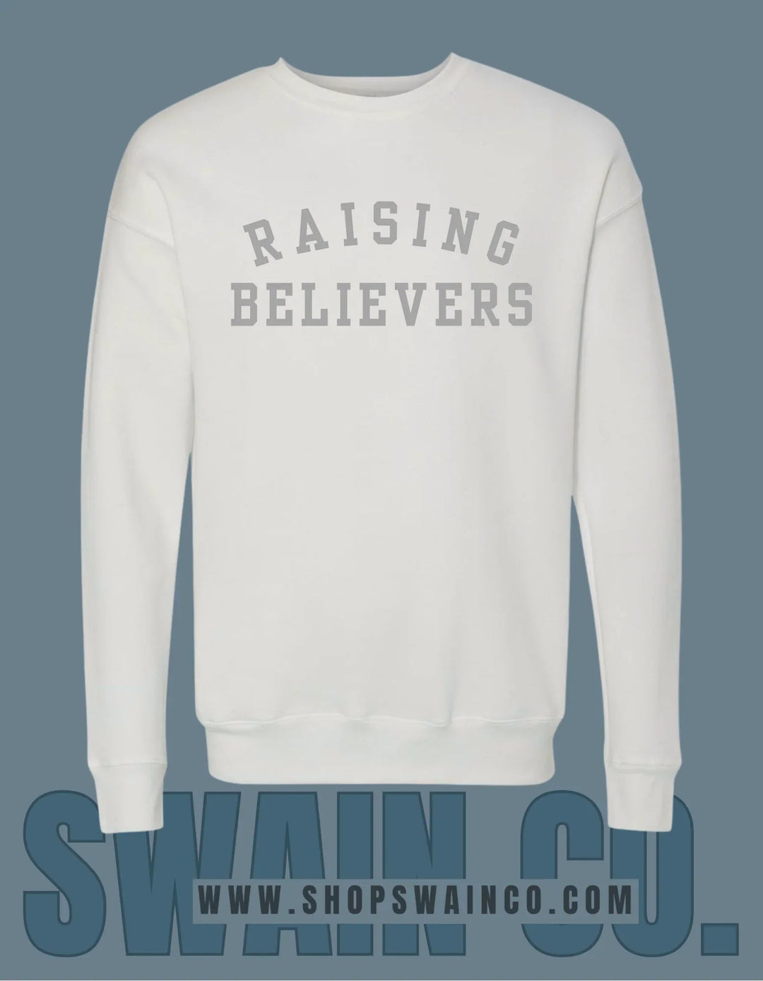 Raising Believers Sweatshirt | Embroidered Bella Canvas Fleece | Christian Mom Gift | Faith Based Apparel | Cozy Sweatshirt | Soft Christian Crewneck