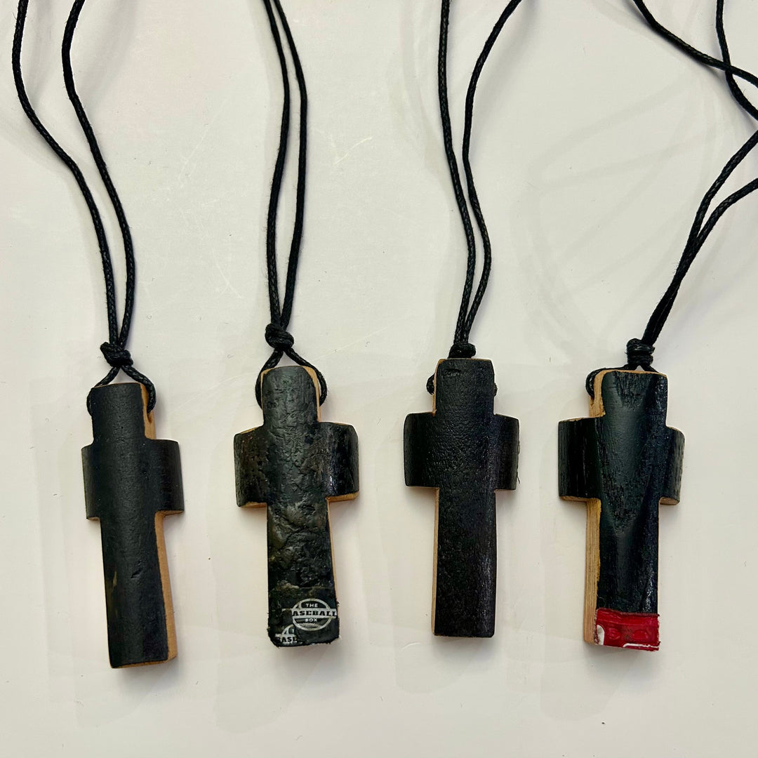 Baseball Bat Handle Cross Necklaces