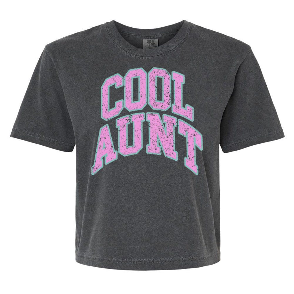 'Varsity Cool Aunt' Boxy T-Shirt