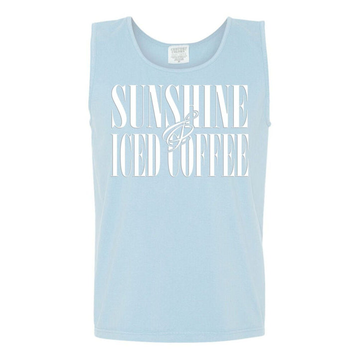 'Sunshine & Iced Coffee' PUFF Tank Top