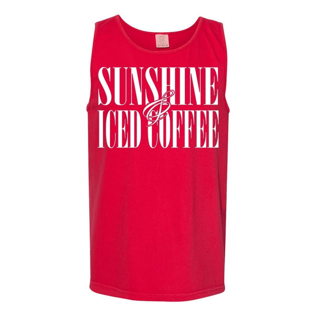 'Sunshine & Iced Coffee' PUFF Tank Top