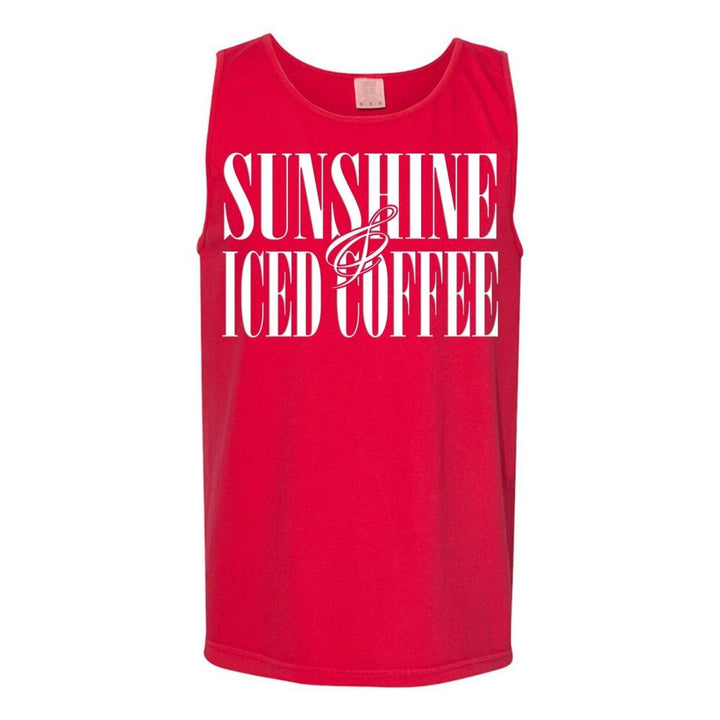 'Sunshine & Iced Coffee' PUFF Tank Top