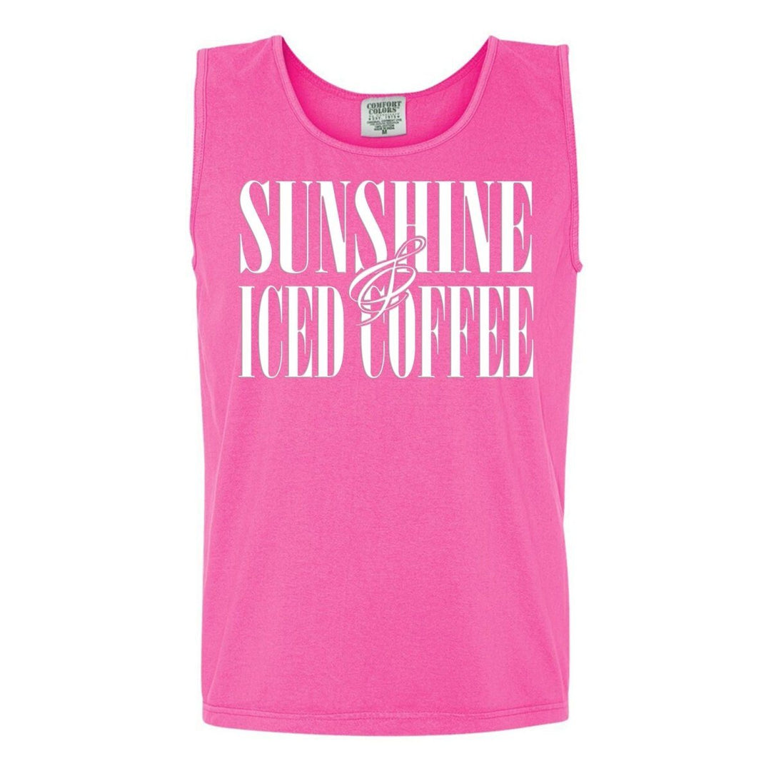'Sunshine & Iced Coffee' PUFF Tank Top