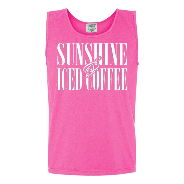 'Sunshine & Iced Coffee' PUFF Tank Top