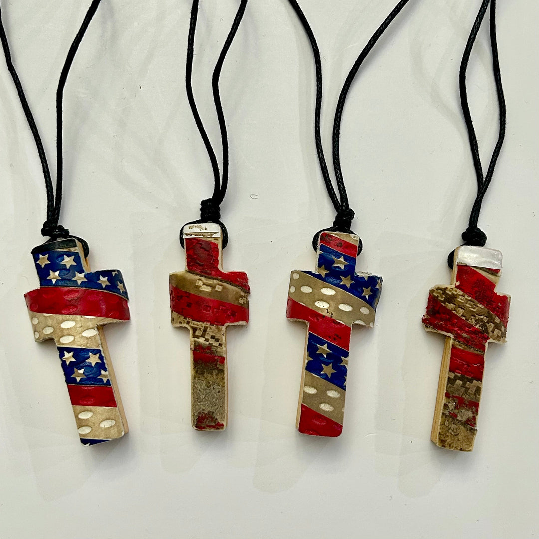 Baseball Bat Handle Cross Necklaces