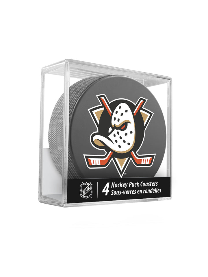Anaheim Ducks Hockey Puck Coaster Set