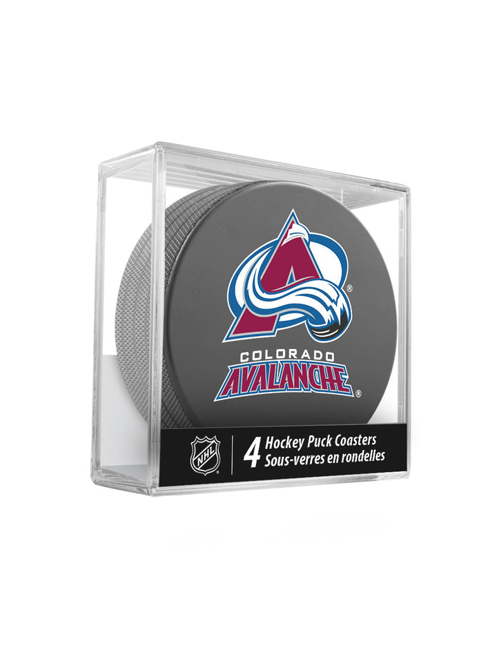 Colorado Avalanche Hockey Puck Coaster Set