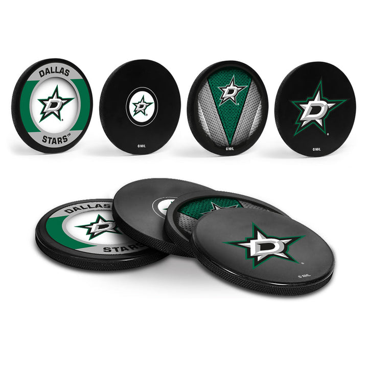 Dallas Stars Hockey Puck Coaster Set