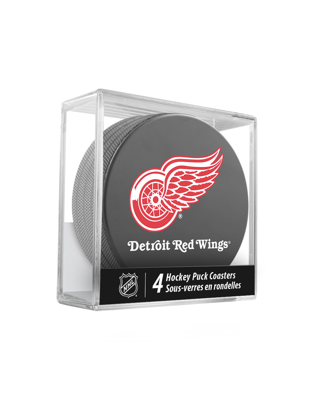 Detroit Red Wings Hockey Puck Coaster Set