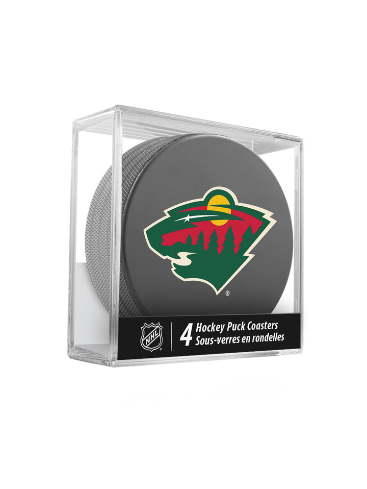 Minnesota Wild Hockey Puck Coaster Set