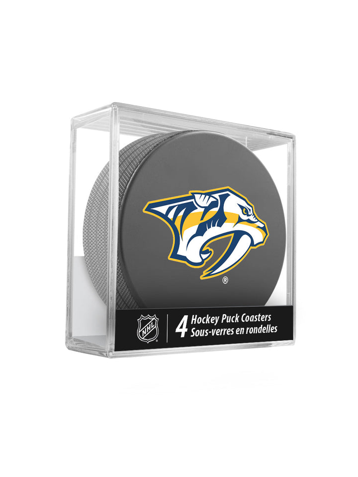 Nashville Predators Hockey Puck Coaster Set