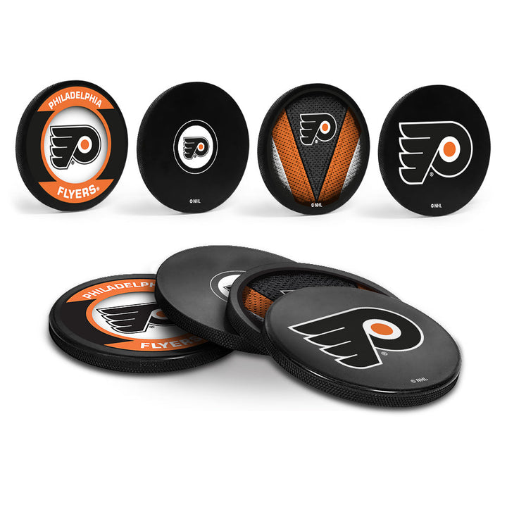 Philadelphia Flyers Hockey Puck Coaster Set