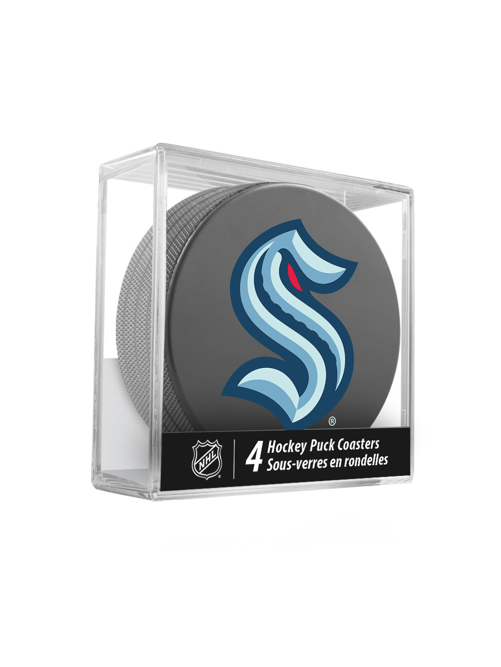 Seattle Kraken Hockey Puck Coaster Set