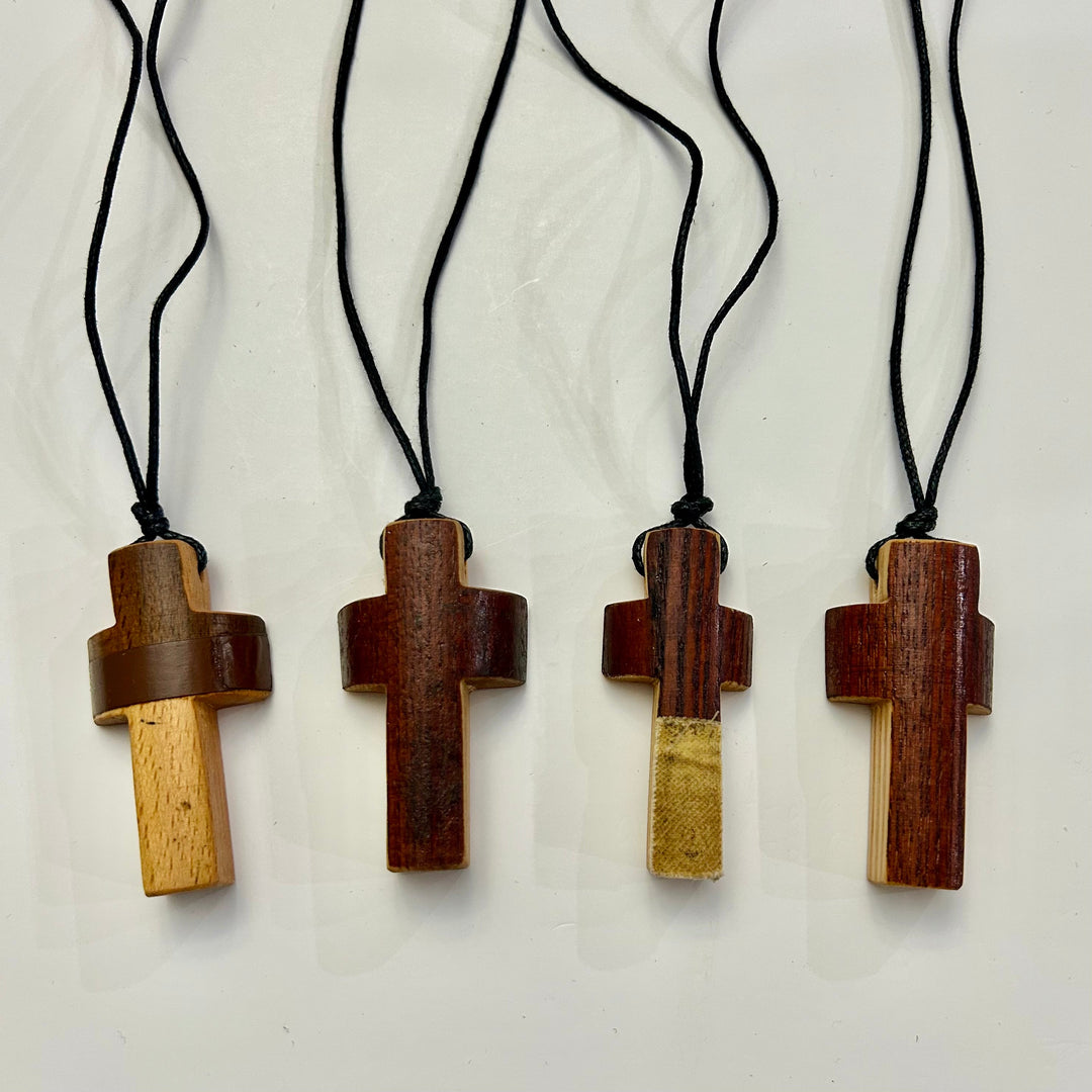 Baseball Bat Handle Cross Necklaces