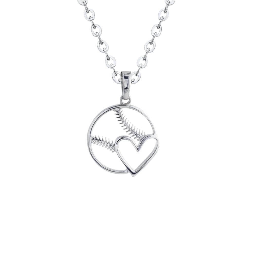 Baseball Heart Necklace | Stainless Steel