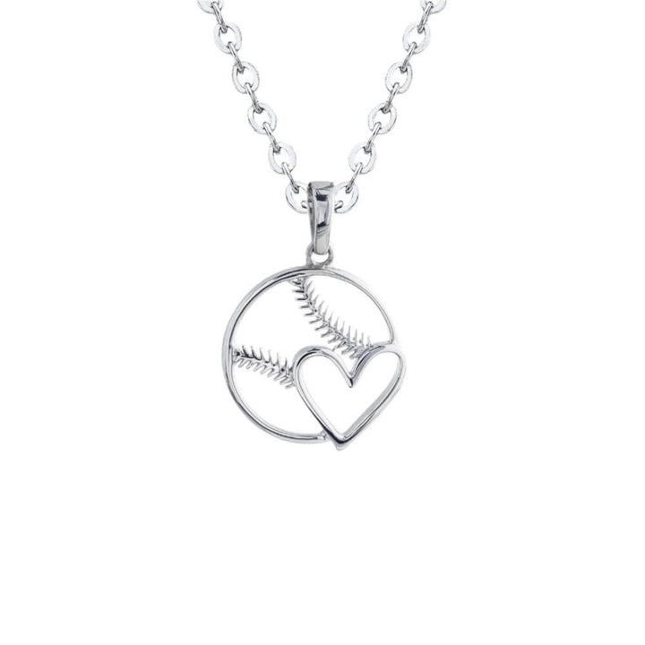 Baseball Heart Necklace | Stainless Steel