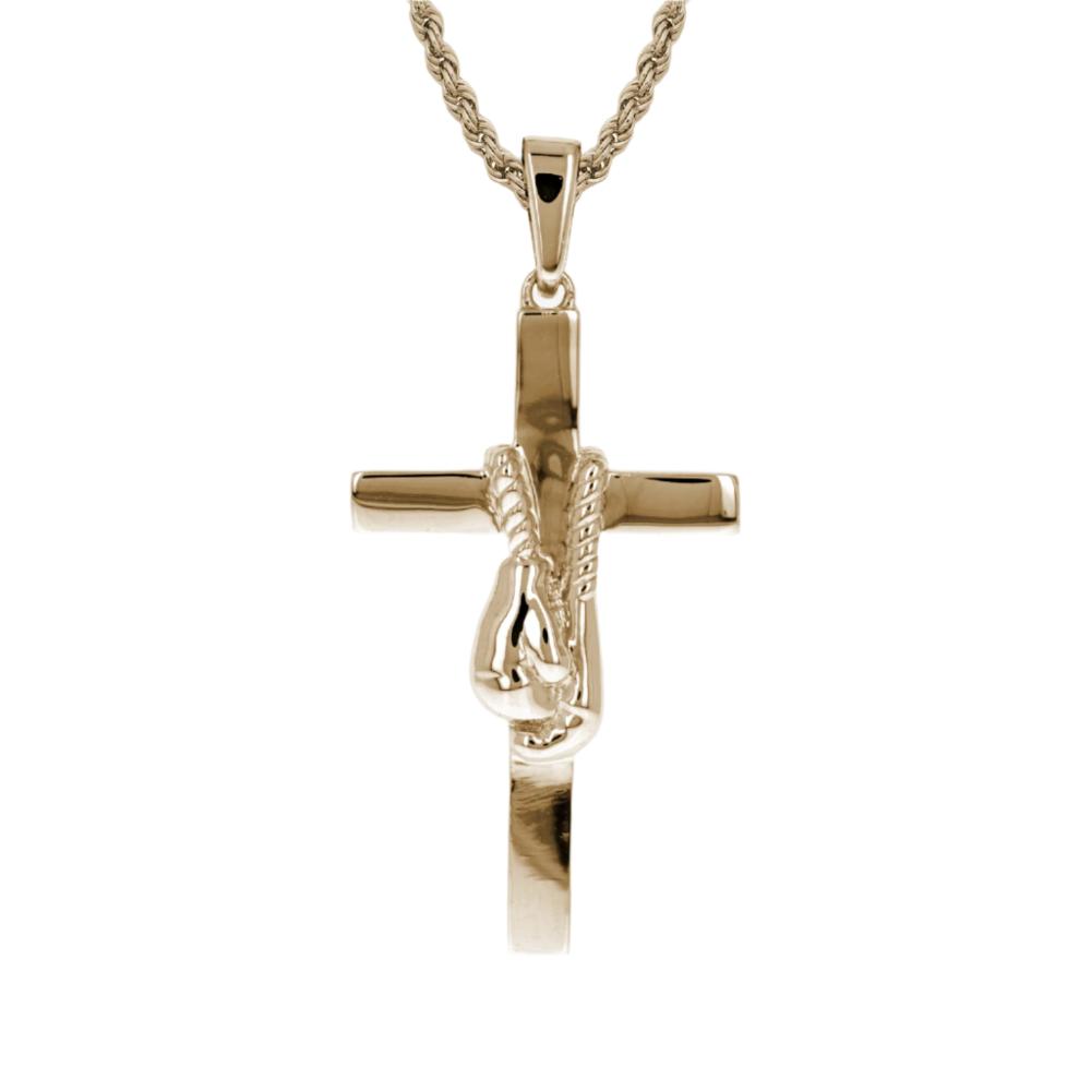 Anchor Punch Boxing Cross Necklace