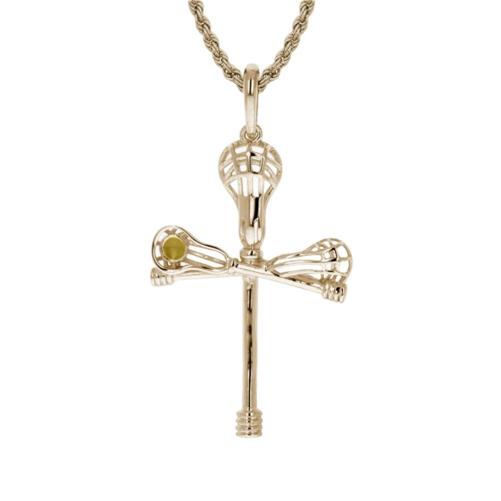 Cross Check Lacrosse Necklace | Stainless Steel