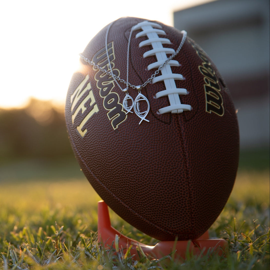 Christian Ichthys Football Necklace