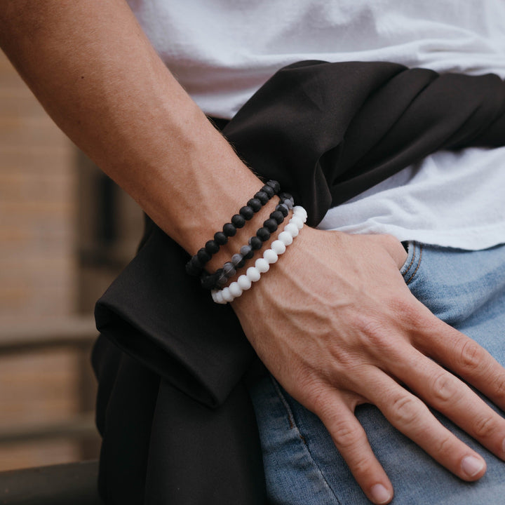 Power Band Baseball Bracelet | White