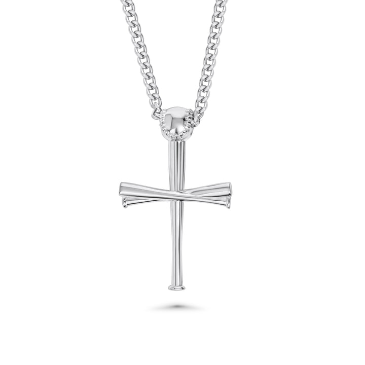 XL 2.0 Baseball Bat Cross Necklace
