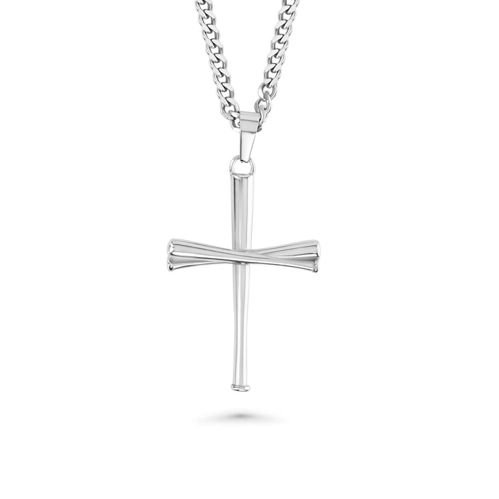 3.0 Baseball Bat Cross Necklace | Stainless Steel
