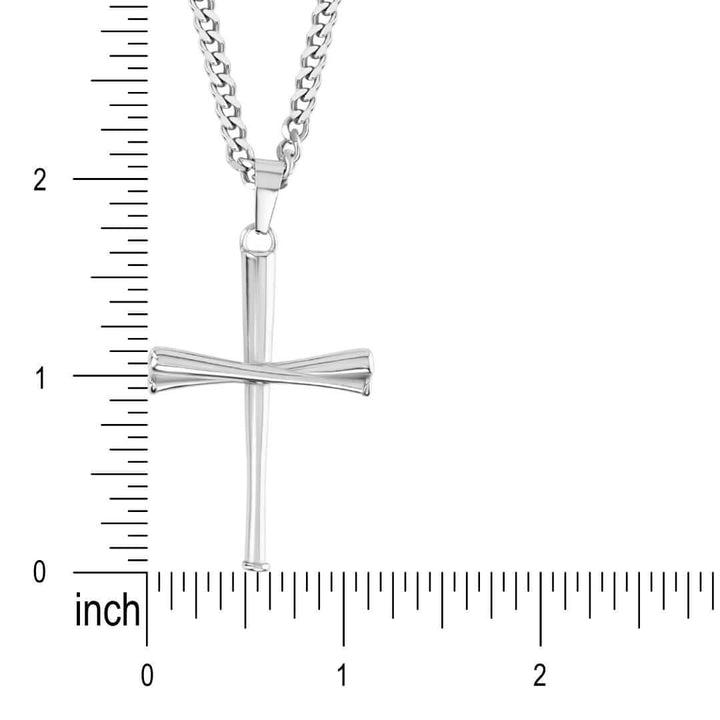 3.0 Baseball Bat Cross Necklace | Stainless Steel