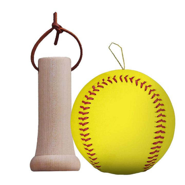 Bundle Bat Knob and Softball Ornament - Authentic Series