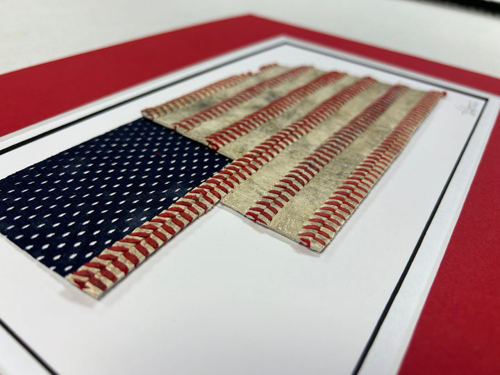 Nebraska Baseball Artwork - Made from Reclaimed Baseballs