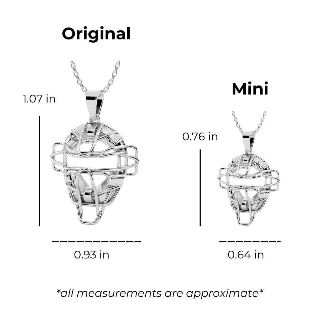 Baseball Catchers Mask Necklace | Gold Stainless Steel