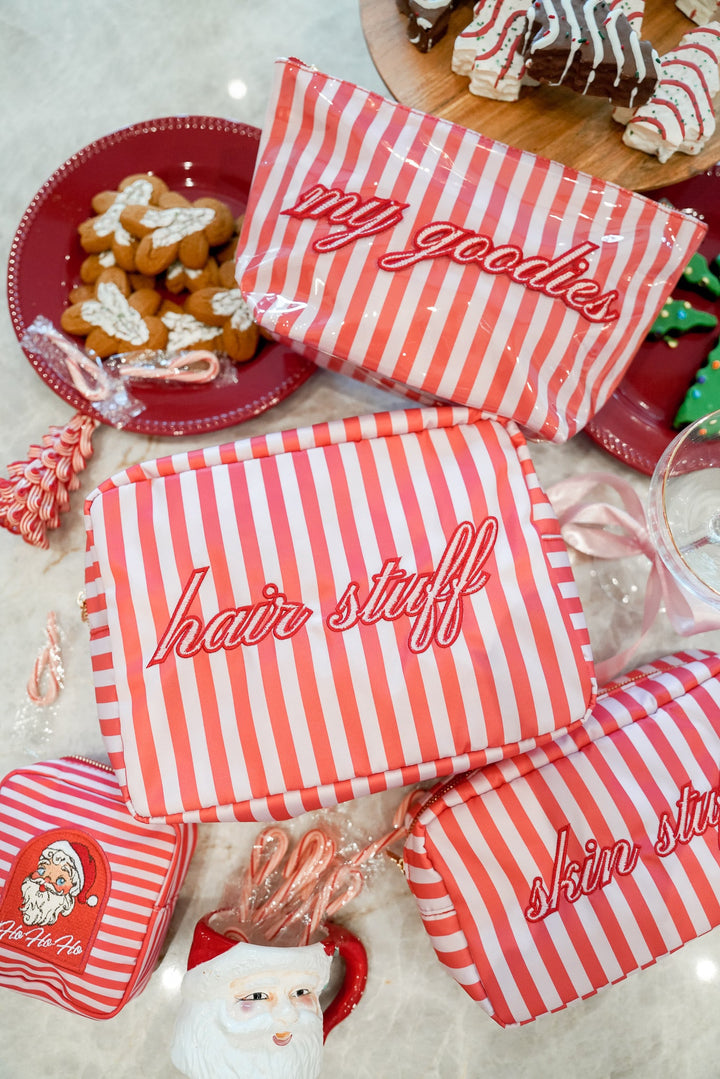 Hair Stuff - Pink &amp; Red Stripes XL Bag