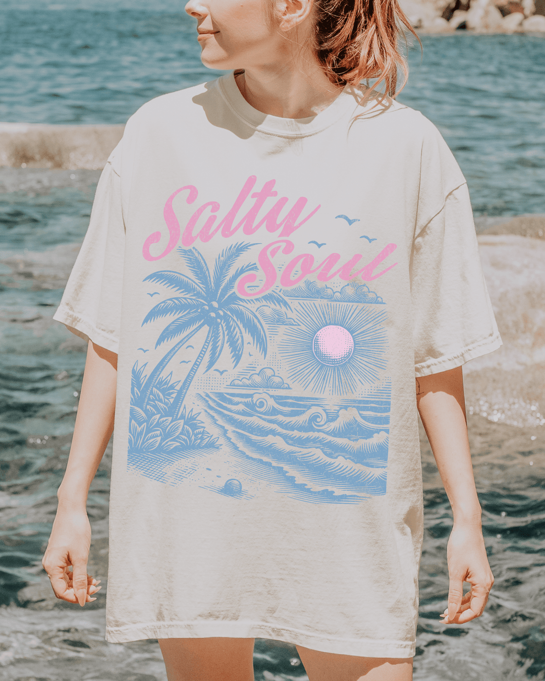 Salty Soul Beach Oversized T-Shirt