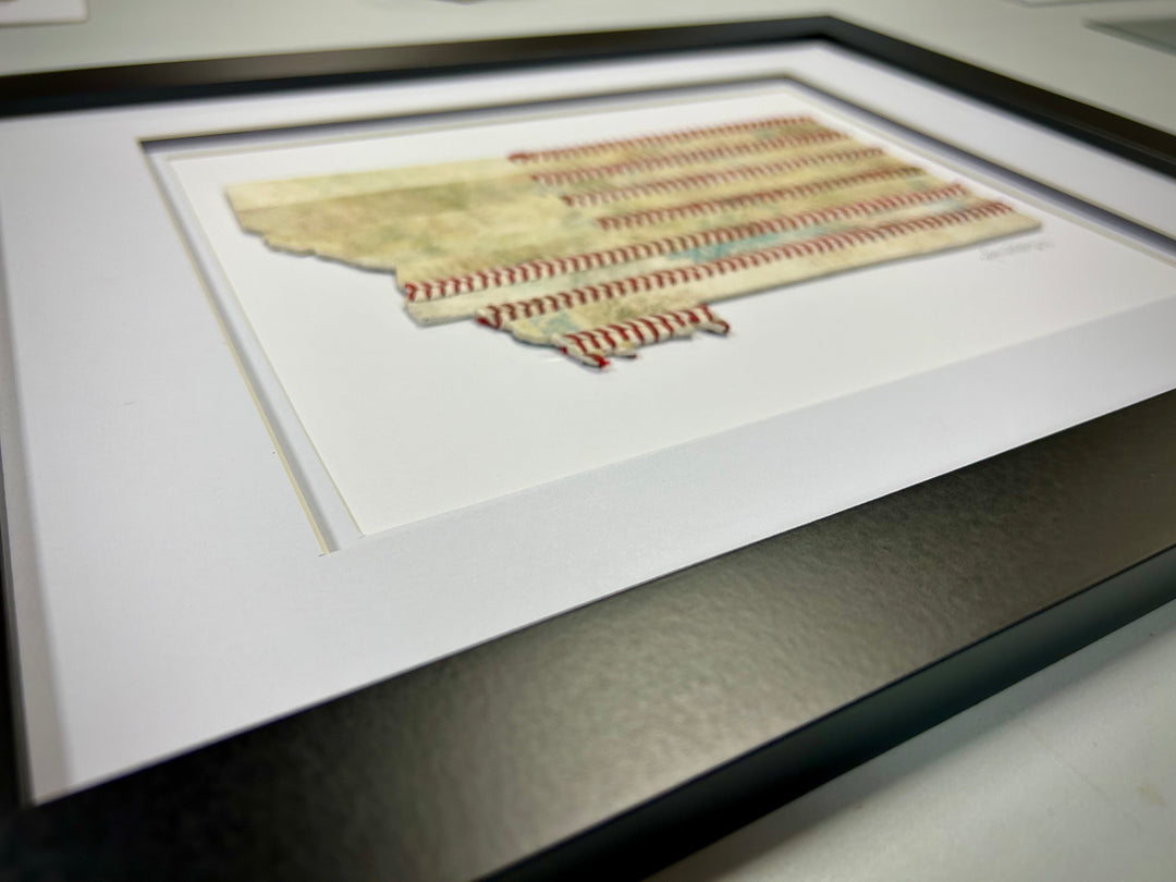 Montana Original Baseball Artwork - made from used baseballs