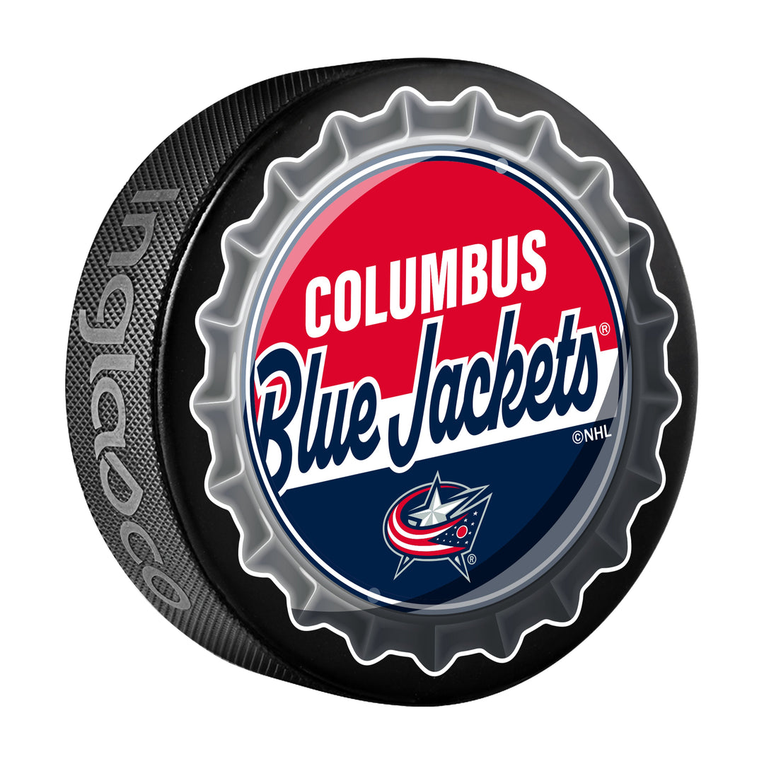 Columbus Blue Jackets Hockey Puck Bottle Opener