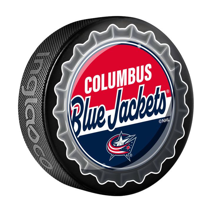 Columbus Blue Jackets Hockey Puck Bottle Opener