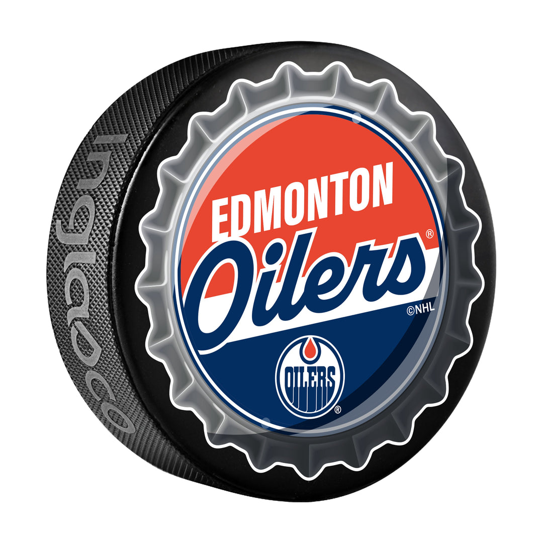 Edmonton Oilers Hockey Puck Bottle Opener