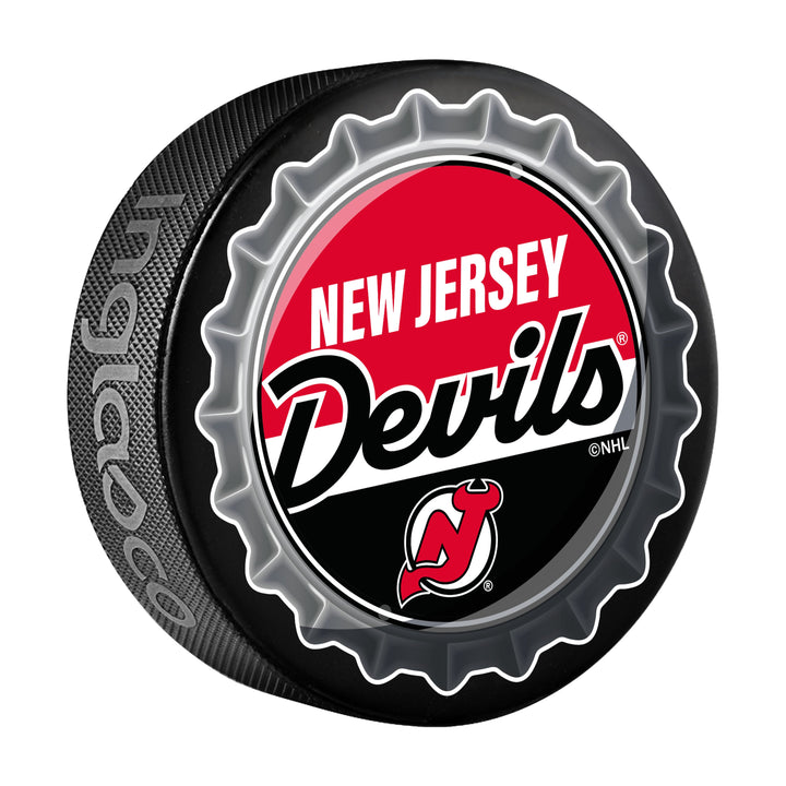 New Jersey Devils Hockey Puck Bottle Opener