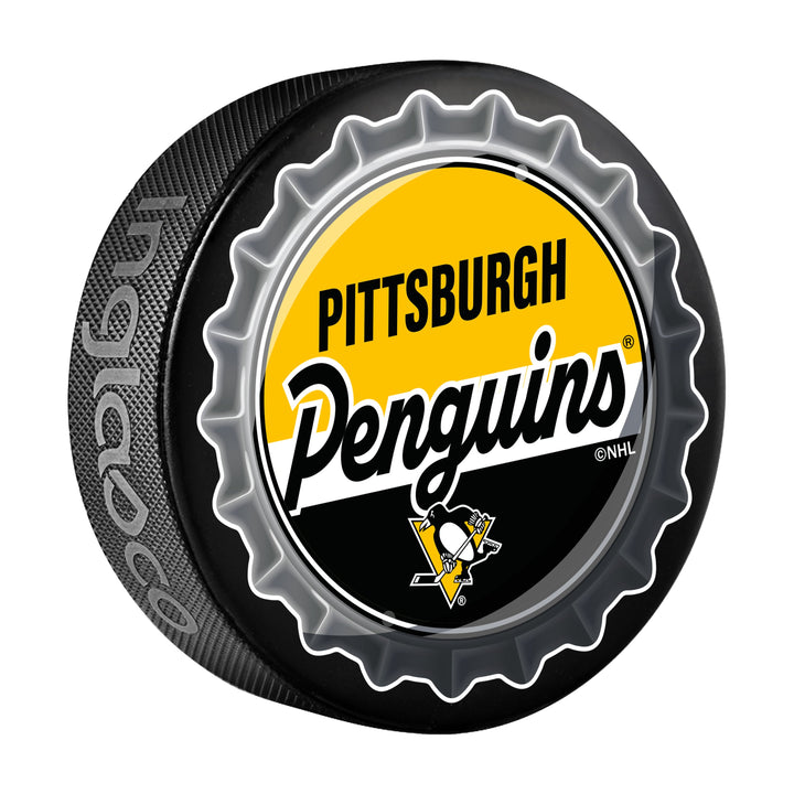 Pittsburgh Penguins Hockey Puck Bottle Opener