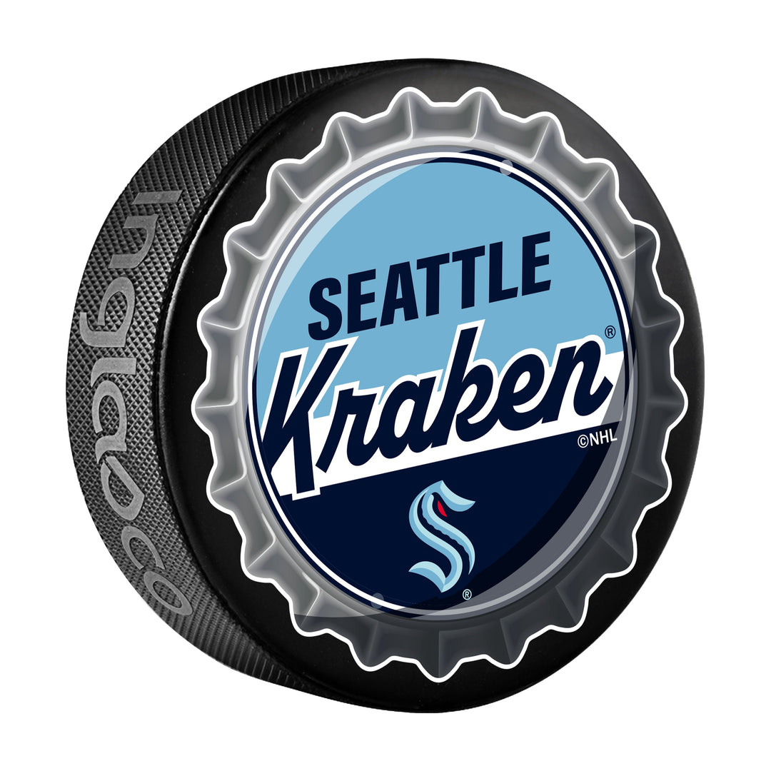 Seattle Kraken Hockey Puck Bottle Opener