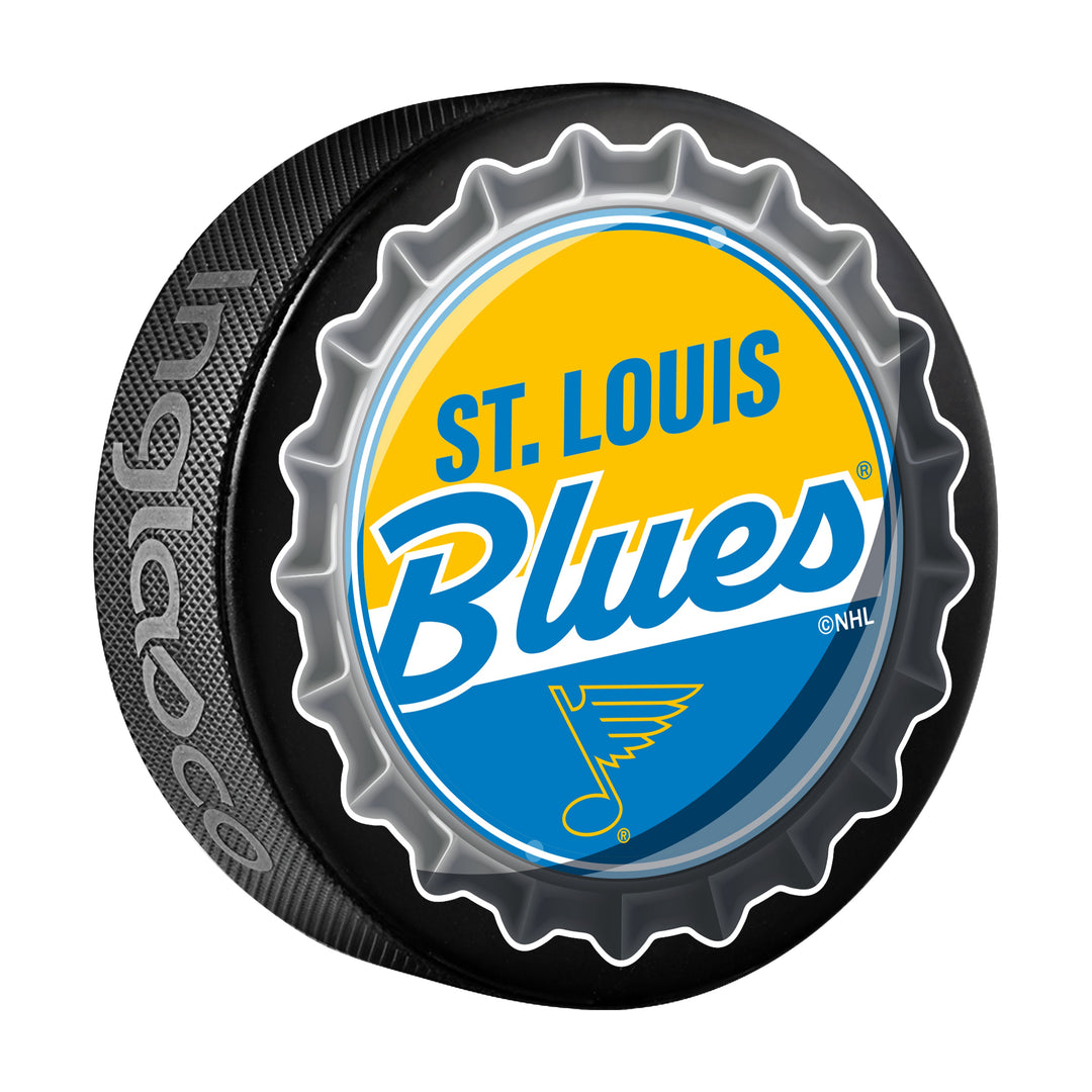 St. Louis Blues Hockey Puck Bottle Opener