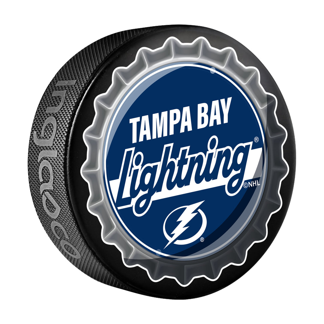 Tampa Bay Lightning Hockey Puck Bottle Opener