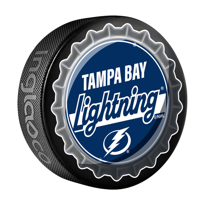 Tampa Bay Lightning Hockey Puck Bottle Opener